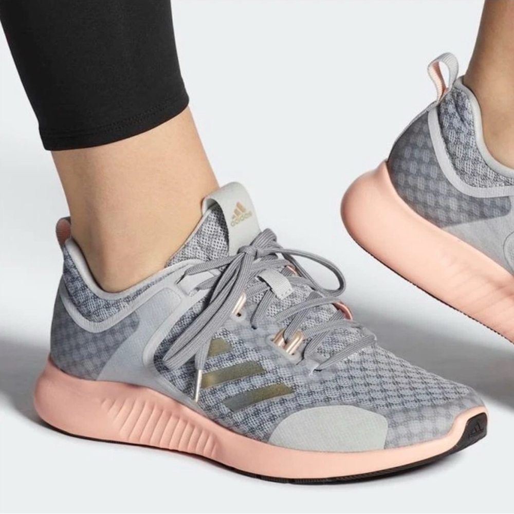 adidas Gray and Peach Athletic Shoes